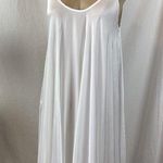 Tendencies White Satin Sleeveless Spaghetti Strap Long Flowy Maxi Dress L Size L Photo 0