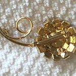Stunning Vintage Sparkly Flower Brooch W Purple Rhinestones Photo 7