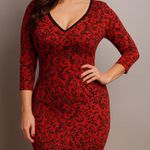 Plenty by Tracy Reese Glam Goth Dress Womens 2 Jacquard Knit Halloween Spooky Orange Photo 0