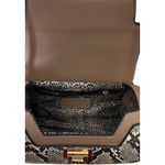 Tan and Black Animal Print Snake Print Crossbody Bag Photo 3