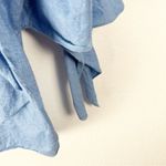 Tibi Blue Dolman Tie Cuff Sleeves Back Zipper Closure High Low Hem Top Medium Photo 7