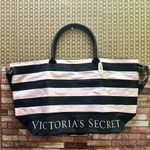 Victoria's Secret  Black and White Striped Tote Bag Photo 4