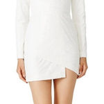 Misha Natasha Mini Dress Women 6‎ Ivory Sparkly Glam Feminine Cocktail Open Back Photo 0