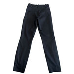 H&M  Dress Pants Womens Size 2 Black Slim Straight Ankle Stretch Belt Loops Zip Photo 7