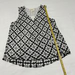 Maeve Women’s Shirt Top Size 4 White & Eyelet Black Floral Sleeveless Photo 3