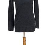 AQUA Cashmere Hooded Popover Minimalist Buttery Soft Cashmere Sweater Gray Sz XS Photo 4