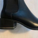 ZARA Black Ankle Boot with Gold Heel Accent Photo 3