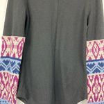 We The Free  Embroidered Long Sleeves Sweater Black Thermal Style XS Womens New Photo 3