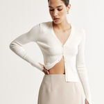 Abercrombie & Fitch Abercrombie Glossy Slim Cardigan Photo 0