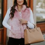 J.Crew  Pink Faux Fur Vest Guava Berry Small Photo 0