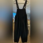 NEW Black Linen Blend Jumpsuits Overalls Wide Leg Casual Trendy Jumpers M Size M Photo 3