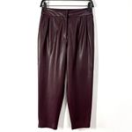 EXPRESS Faux Vegan Leather Womens Size 2S Plum Ankle Super High Rise Classic Photo 2