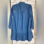 AQUA  Chambray Ruffle Dress Photo 1