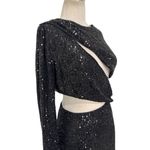 NBD  Womens Thyra Mini Dress in Black Small New Sequin Cocktail Party Photo 5
