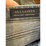 All Saints Jeans Women 27 Gray Washed Black Grace‎ Slashed Distressed Skinny Photo 8