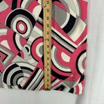 Dazzelle Sleeveless Straight Dress Abstract Design V Neck Lined Women’s 6 Pink Photo 3