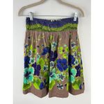 Free People  Linen Blend Hibiscus Floral Tropical Hawaiian Skirt Medium Photo 1