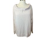 Athleta Womens Plus Studio Barre Sweatshirt Top Beige Heather 3X Athleisure Photo 3