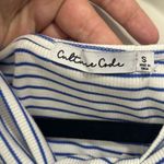 Culture Code Blue‎ Striped Twist Neck Tank Top NWT Small Art Blue Photo 1