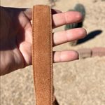 Haute Hippie | Honey Tan Suede Bucket Bag w/ Fringe and Adjustable Buckle Photo 6