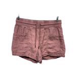 Athleta Cabo 100% Linen 4" Shorts Women Sz 10 Rose Chambray Pull On Coastal Photo 1