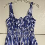 Gap WOMENS BLUE WHITE STRIPE POPLIN MIDI DRESS SMALL COTTON Photo 2