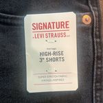 Signature by Levi Strauss Black High Rise Jean Shorts 16 W33 NWT Photo 2