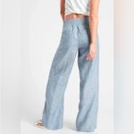 Athleta  Chambray Blue Cabo Linen Wide Leg Pants Womens Size 4 Photo 1