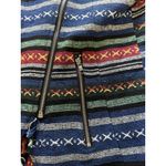 Priina Women Size Large Aztec Western Country Zip Pockets Fringe Full Zip Artsy‎ Photo 5