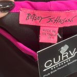 Betsey Johnson  black and hot pink zip up sleeveless dress Sz 14 Photo 2