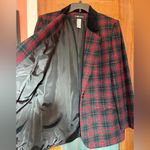 Sag Harbor Women Vtg Tartan Plaid Single Breasted Wool Blend Holiday Blazer Photo 4