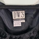 Vintage 90's DW3 Women's Illusion Velour Floral Sleeveless Maxi Dress Size 8 Photo 4