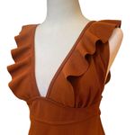 One Piece Swimsuit Lace Up Bodysuit Deep Neck Backless Bathing Suit Womens XL Photo 6