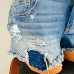 American Eagle Womens 12 360 Super Stretch Shortie AEO Denim Peekaboo Shorts Photo 2