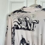 ZARA  Disney Bambi Sketch Long Puff Sleeve Mock Neck Pleated Midi Dress Small Photo 10