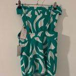 Shade & Shore Green and White Cut Out Fitted Bikini Tank Top Photo 6