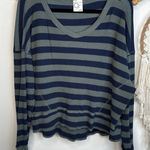 Aerie Offline by  Striped Waffle Knit Long Sleeve Top Photo 0