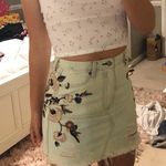 Abercrombie & Fitch Floral Denim Skirt Photo 0