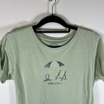 Life is Good Shirt Womens M Green I Like It Here Beach Lounge Chair Classic Fit Photo 1