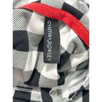 Cynthia Rowley  Plaid Checkered Top Long Sleeve Snaps‎ Black White Women’s Small Photo 8