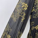 Poet Maxi Dress Womens Large Black Gold Haiku Koi Fish Print Photo 4