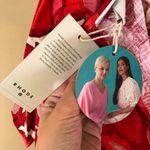 Rhode x Target NWT Women's Large Zinnia Floral Print Bell Sleeve Midi Dress 8 Red Photo 7