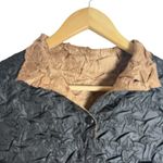 Itsu Popcorn Crinkled Black Brown Reversible Lightweight Jacket Sz M Size M Photo 1