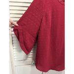 Bloomchic Red ‎ Chiffon Textured 3/4 Bell Sleeve Blouse Size 18 Photo 2
