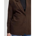 ICHI NWT Java Brown IHKATE SUS Oversized Button Loose Fit Blazer Medium Photo 4