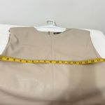ZARA  Women’s Cream Faux Leather Dress Padded Shoulders Size S Photo 12