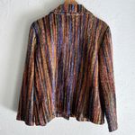 Habitat  Multicolor Button-Up Yarn Knit Jacket Size XL Boho Artsy Photo 2