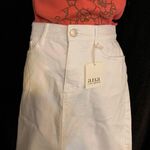 a.n.a Women’s NWT White Jean Skirt Size 4  Brand. Rough Cut Hem Photo 0
