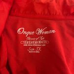 Onque Woman Vibrant Red Jacket with Black Trim Size undefined Photo 7