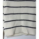 Madewell  Stripe Textured Cotton Sweater Bright Ivory Navy Size XS NWT Crewneck Photo 12